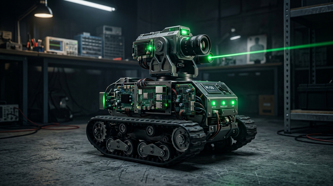 Semi‑Autonomous Tracking Sentry Robot
